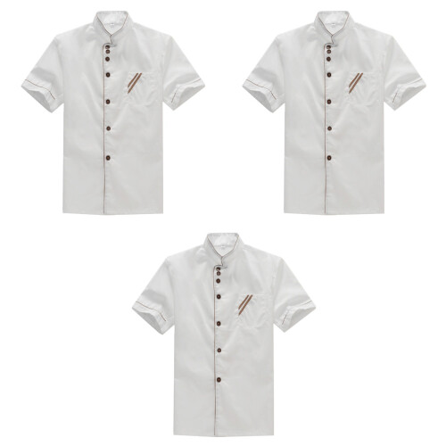 3Pièces Chemise Chef Courtes Confortable Et Durable 2