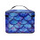 Blue Scale Top-Handle Cosmetic Bag with Brush Slots 4