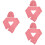 3Ensembles Bonnets Et Écharpes Rose Broderie Cœur Déco 7