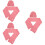 3Ensembles Bonnets Et Écharpes Rose Broderie Cœur Déco 8