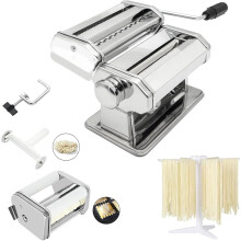 Manual Pasta Maker with 9 Thickness Settings, Cutter &