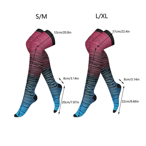 Women's Compression Socks Knee-High 5 Pairs S/M 1