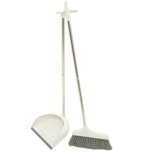 Long Handle Broom and Dustpan Set for Home and Office Cleaning