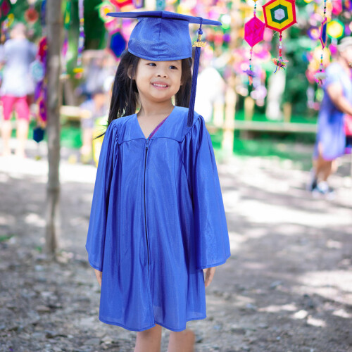 1Ensemble Costume Diplômé 2024 Robe Et Chapeau Ajustable 2