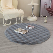 Round Area Rug Contemporary Entry Rug, Comfortable Floor Mat Doormat for Bedroom Porch Hallway, Soft Home Decoration Carpet, 27.56 Inch, Gray
