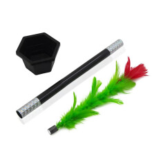 3 Pcs Magic Props with Empty Flower Pot, Stick, Flower Cool Close-Up Magic Trick Stage Prop Accessories for Kids Adults Boys Girls Gift