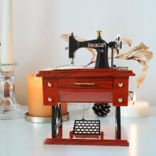 Jewelry Musical Box Dark Red ABS 1Set Rectangular Vintage Design