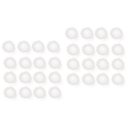 32Pièces Pompons Fluffy Blancs Décorations DIY Sacs Chapeaux 2