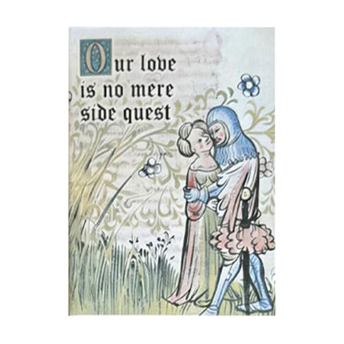 Valentine's Card Funny Handwritten Art White D