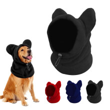 Capucha con orejas de conejo y calentador de cuello para mascotas – Forro polar suave,