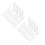100Pcs White Plastic Adjustable Pleated Curtain Hooks for Drapes Track 4