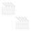 100Pcs White Plastic Adjustable Pleated Curtain Hooks for Drapes Track 5