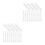 100Pcs White Plastic Adjustable Pleated Curtain Hooks for Drapes Track 6