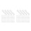 100Pcs White Plastic Adjustable Pleated Curtain Hooks for Drapes Track 7
