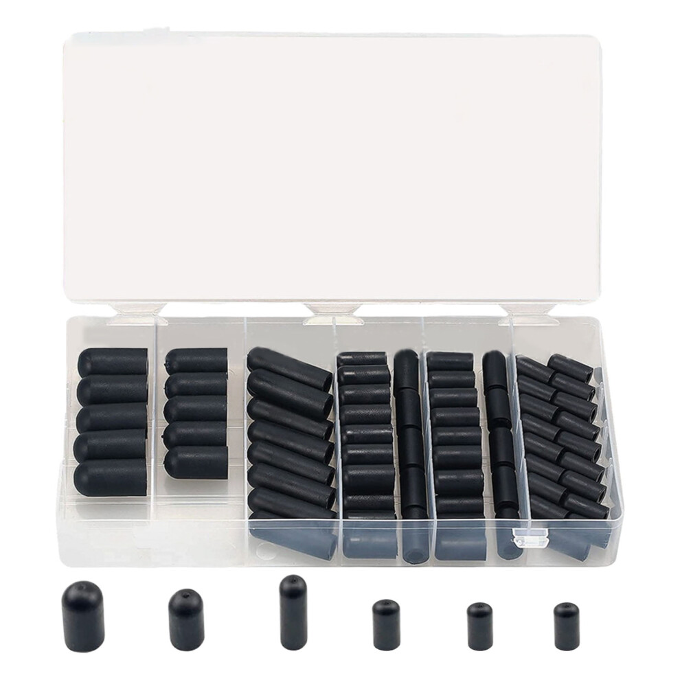 80Pcs Automotive Carburetor Caps (3/16", 5/32", 7/32", 1/4", 5/16", 3/8") Â Flexible Vacuum Rubber Caps For Carburetor Manifold 9165521764662