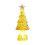 LED Mini Christmas Tree with Gold Base 6 inches 1