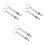 6Pièces Sifflet Métal Argent Avec Lanière Pour 4