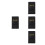 4Pcs PU Bill Holder Black Restaurant Check Presenter for Waitress Use 4