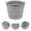 2Pièces Seau Pliable Silicone Accessoire Barbecue Compact Résistant 10