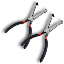 Electrical Disconnect Pliers for Cars - Fuel Line Petrol Clip Pipe & Automotive Hose Disconnect Tools for Push Tab Style Plugs (2*Black straight)
