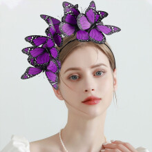 Butterfly Headpiece Fascinator Headband 2 pcs