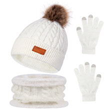 Téli kötött sapka-sál-kesztyű szett unisex, 3 részes