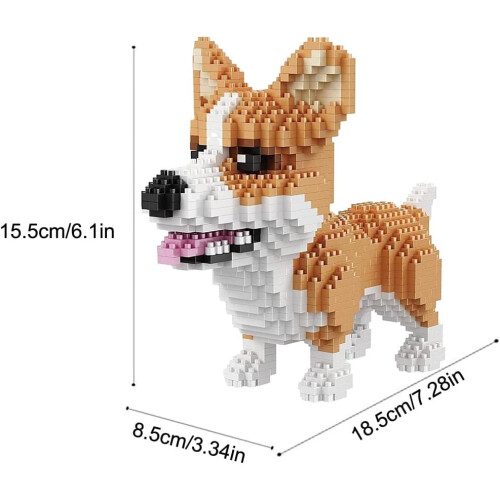 Σετ Κατασκευής Τροφής Σκύλων Corgi με Ζώα για Αγόρια Κορίτσια 14+ Δεν Είναι Συμβατό 1