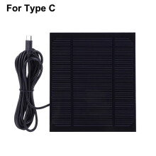 Carregador de painel solar de 3,5 W para celulares e câmeras, carregador de luz de jardim para Type-C.