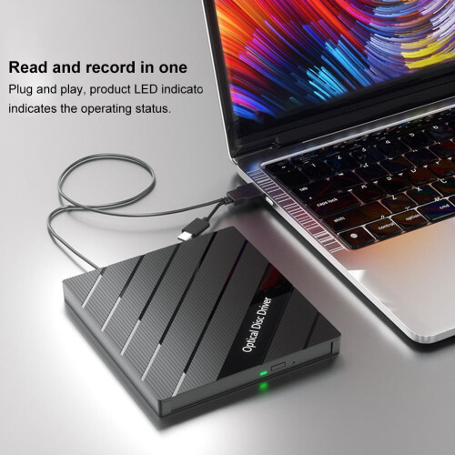 USB Type C External CD DVD RW Optical Drive Portable Player Burner Reader Multi-Function Drive 1