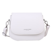 Modische, einfarbige Schultertasche für Damen aus PU-Leder, Umhängetasche mit Klappdeckel für Handy und Kosmetikartikel