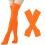 1 σετ γυναικείες ριγέ κάλτσες μέχρι το γόνατο, μακριά πλεκτά καλύμματα χεριών, 1