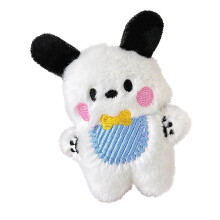 Broche en peluche adorable de chiot, 8,5x10 cm, mignon chien bleu, jouet animal, bijou