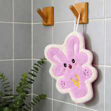 Hanging Easter Kitchen Hand Towel Rabbits-shaped Highly Absorbent Purple For Kitchen And Bathroom