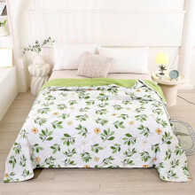 Couette d'été JMKQLZ – Couette fine, douce, respirante et lavable avec housse de couette à motif floral, format Queen, compatible avec les lits