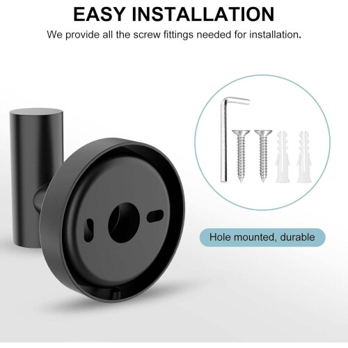 Matte Black Towel Hooks 304 Stainless Steel 4-Pack 2