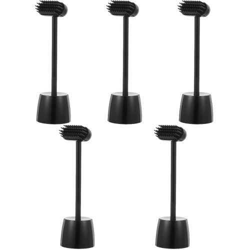5Pièces Toilettage Chiot Chat Massage Auto Noir ABS 1
