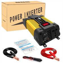 Compact Structure Power Converter Modified Sine Wave Inverter With Low Noise Flash Reminder Dual USB Ports And Universal Socket Overheat Protection