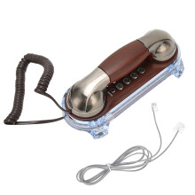 Teléfono con cable de diseño ergonómico, estilo retro, para montaje en pared, diseño clásico de antaño, llamadas de alta calidad,