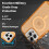 Capa MagSafe transparente compatível com iPhone 12 Pro Max e 13 Pro Max – Tripla camada magnética, resistente a impactos e quedas, laranja cristal 2