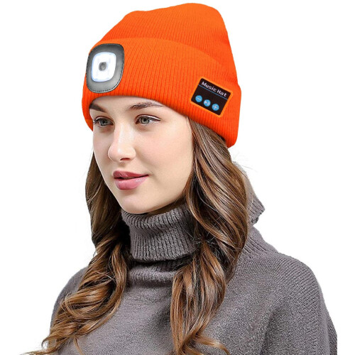 Morttic Unisex καπέλο Bluetooth με φως, στερεοφωνικά ηχεία και μικρόφωνο, καπέλο με φακό 1