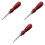 3Pièces Outils Biseauteurs Artisanat Cuir Durable Manche Bois Marron 3