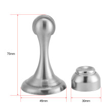 Brushed Silver Door Stopper with Magnet