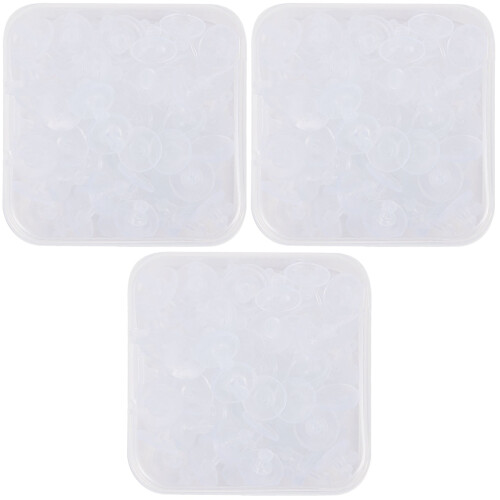 100Pcs White Earring Accessories Easy Carry Earring Back Stopping 2