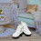 1Paire Bottes PU Blanches Pour Bottes Hautes Miniatures Mode 5