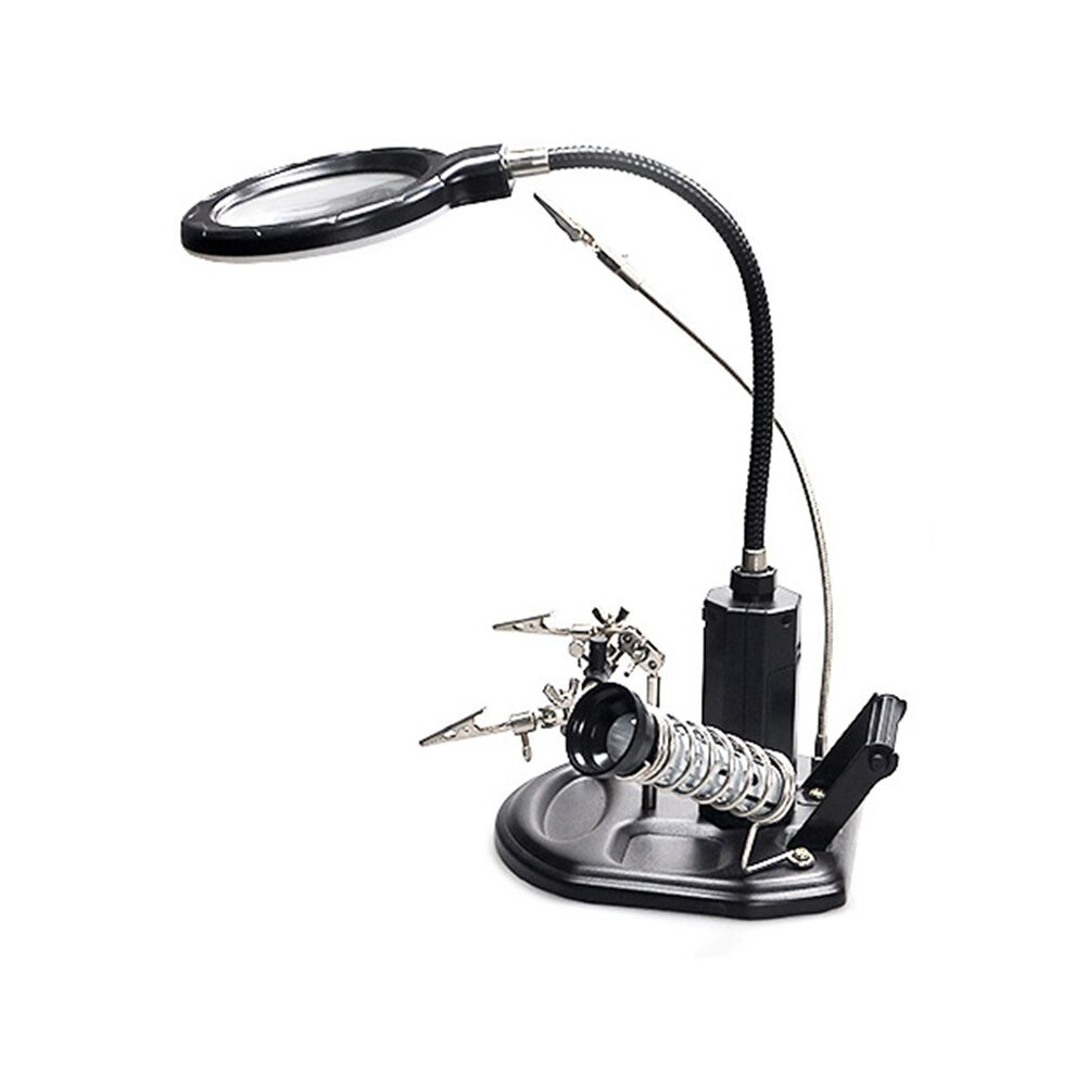 Welding Soldering Magnifier With Pcb Holder Flexible Metal Arms Helping Hands For Welding Station 6032877291742