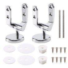 Alloy Replacement Toilet Hinges Mountings Set Chrome with Fittings Screws For Toilet Accessories