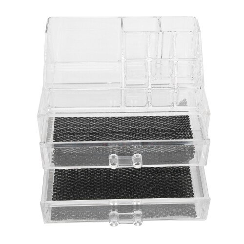 Glamorous Clear Acrylic Two-Tier Organizer, Functional Convenient For Your Needs, Stylish Durable Construction 2