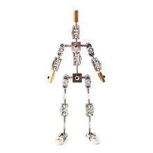 Full Metal Stop Motion Armature Kit Puppet Stainless Steel Skeleton DIY Animated Figure Flexible Model 12cm