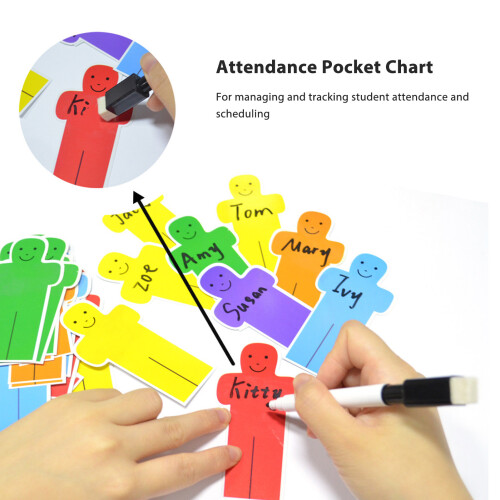 Attendance Pocket Chart PVC, Large Cards 2