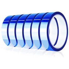 6 Rolls 20mm X33M Heat Tape High Temperature Heat Resistant Tape Heat Transfer Tape for Heat Sublimation Press